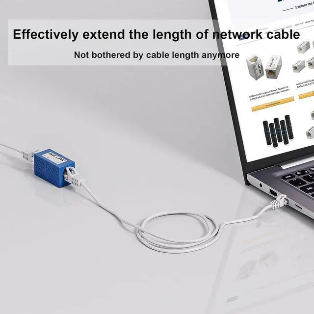 Alt view image 6 of 7 - iwillink RJ45 Coupler 20-Pack and Cat6 Coupler RJ45 Cat6 Shielded Coupler 25-Pack