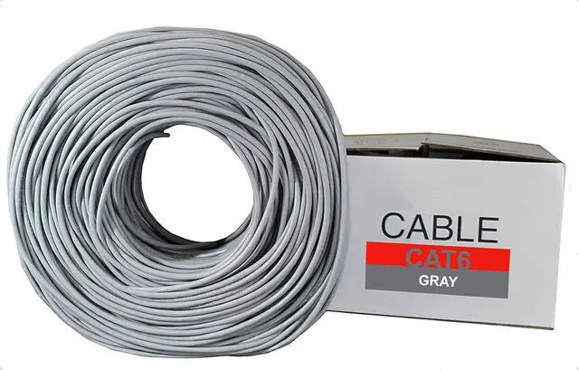 Alt view image 2 of 7 - MIYAKO USA Cat6, 1000ft, 23AWG 4 Pair Solid Copper CLAD Aluminum, 550MHz, Unshielded Twisted Pair (UTP), Bulk Ethernet Cable Pull Box Gray (23-CAT6E)