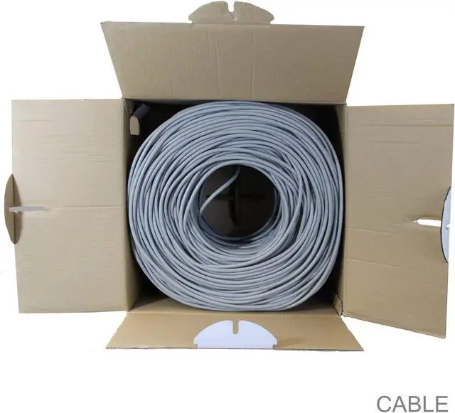 Alt view image 7 of 7 - MIYAKO USA Cat6, 1000ft, 23AWG 4 Pair Solid Copper CLAD Aluminum, 550MHz, Unshielded Twisted Pair (UTP), Bulk Ethernet Cable Pull Box Gray (23-CAT6E)