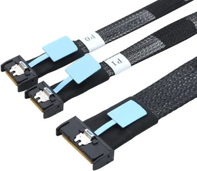 Alt view image 6 of 7 - Gen5 MClo X8 Adapter Cable Gen5 MCIO X8 to Dual MCIO X4 Server Cable for PC 3.0 U.2 Oculink Pcie Cable 0.5M