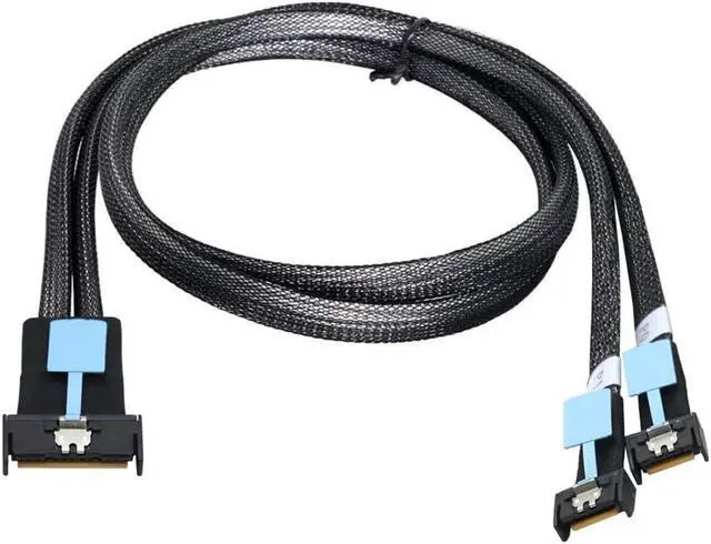 Alt view image 3 of 7 - Gen5 MClo X8 Adapter Cable Gen5 MCIO X8 to Dual MCIO X4 Server Cable for PC 3.0 U.2 Oculink Pcie Cable 0.5M