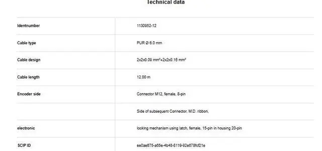 Alt view image 7 of 7 - Compatible Encoder Cable/Data Cable APK03 ID 1130952-12 ID 1130978-12