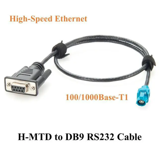 Alt view image 5 of 6 - Original Rosenberger E6K10A-1CAZ5-Z H-MTD Female to DB9 RS232 Female Cable 100/1000Base-T1 Automotive Ethernet Diagnostic Cable for CAN Bus, ECU Testing, OBD-II Interface(0.62m)