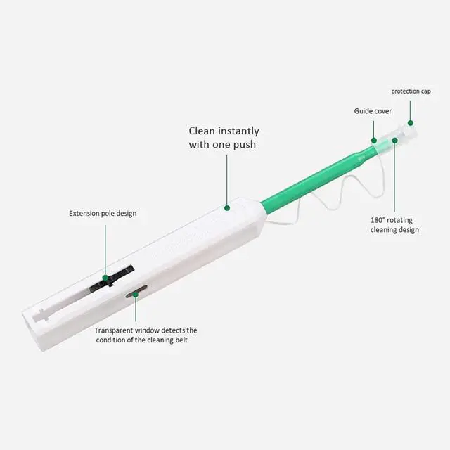 Alt view image 3 of 6 - 10X SC Fiber Cleaning Pen One-Click Fiber Cleaning Device Fiber End Face Cleaning Pen 2.5mm