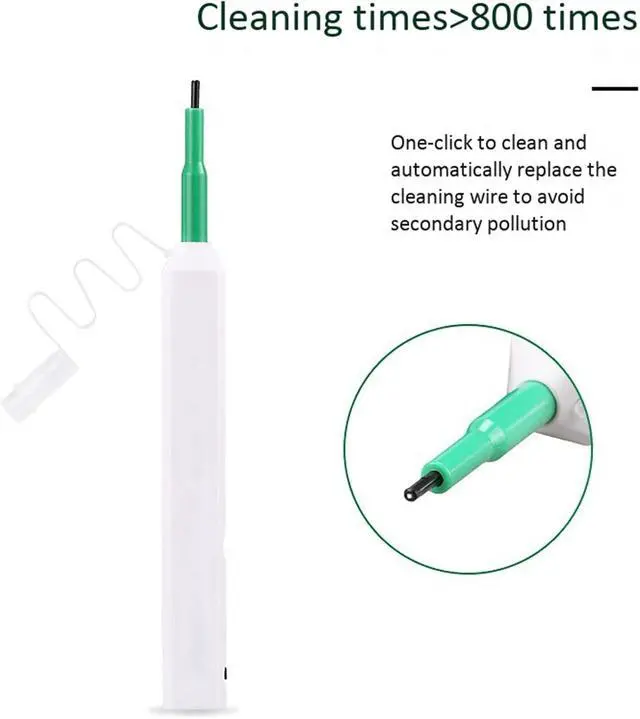 Alt view image 4 of 6 - 10X SC Fiber Cleaning Pen One-Click Fiber Cleaning Device Fiber End Face Cleaning Pen 2.5mm