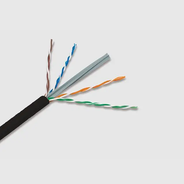Alt view image 2 of 4 - Elite Cat5e Outdoor Cable. CMX - UV Resistant, 1000ft, UL Listed, 24AWG, Unshielded, 350MHz, Bulk Reel, Black