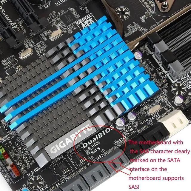 Alt view image 3 of 4 - SATA Hard Disk Drive Raid Adapter with 15 Pin 7 Pin + 15 Pin to SFF-8482 SAS 22 Pin Converter Adapter