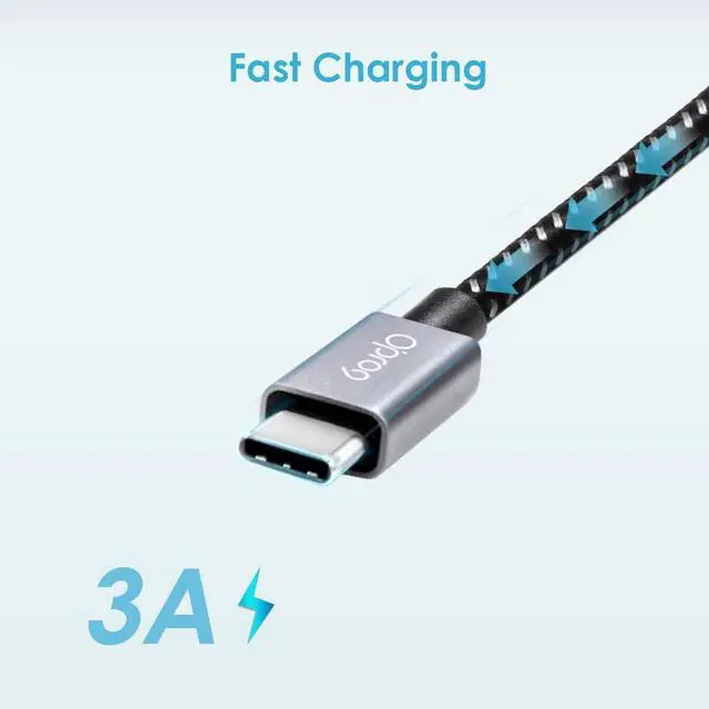 Alt view image 3 of 7 - O'PRO9 Opro9 USB-C to USB-A Fast Charging Cord (3.3ft) & 10-in-1 USB C Hub Adapter Bundle