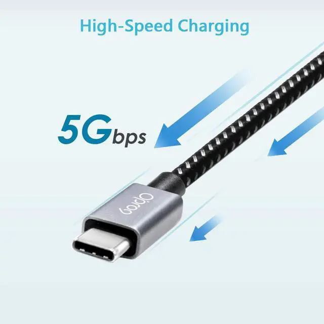 Alt view image 2 of 7 - O'PRO9 Opro9 USB-C to USB-A Fast Charging Cord (3.3ft) & 10-in-1 USB C Hub Adapter Bundle