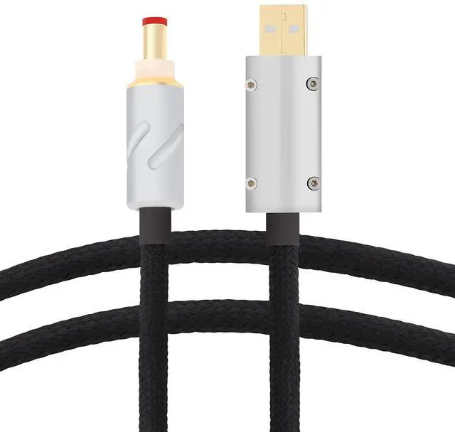 Main image of Monosaudio 14AWG USB to DC Power Cable 24K Gold Plated USB to 2.5mm DC Plug Audio Cable OCC Copper Silver Plated Audiophile DC Cable Linear USB Charger Cord- Fast Charging2M/6.6Ft