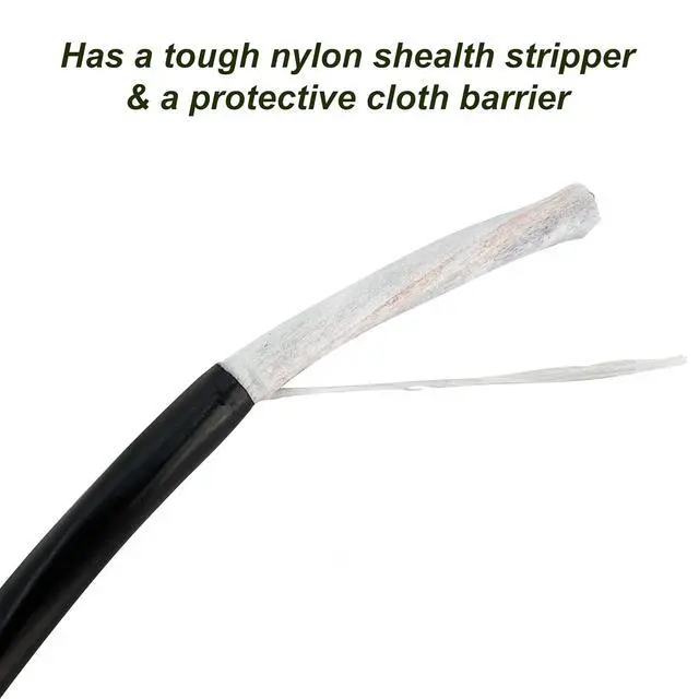Alt view image 3 of 4 - 2102 Cat6 BC Outdoor Direct Burial ETL CMX Cable Black 150ft - Waterproof UV Resistant ethernet Cable, Pure Solid Copper Conductors, Excellent for Underground and Outdoor installations