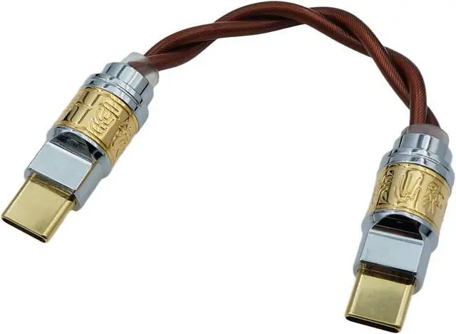 Main image of HiFi Flagship USB Type C to Type-C Conversion OTG Record Cable HiFi Oil Immersion 3 Layer Structure 19AWG Upgrade Earphone Wire, Brown, ZTHD-EAR-C-00067
