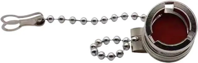 Alt view image 3 of 5 - 5pcs BNC Dust Cap with Chain for Triaxial Connector Male Dust Plug TRB Three Jaw Metal Protective Cover