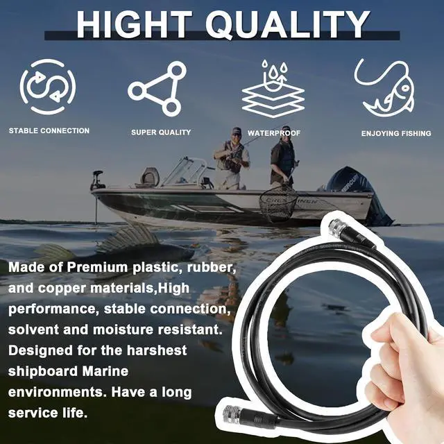 Alt view image 5 of 7 - 720073-6 5 Feet Boat Ethernet Cable Replace for Humminbird,AS EC 5E Ethernet Cord Fit for Helix G2N Helix G1 and All APEX SOLIX Onix Models