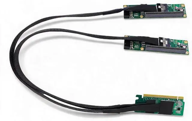 Main image of Bewinner PCIe 4.0 to SFF-8654 Extender Adapter, PCIe 4.0 x16 to SFF-8654 x2 Cable High Performance PCI e Split Extender with 256Gbps Bandwidth for Computer Motherboards