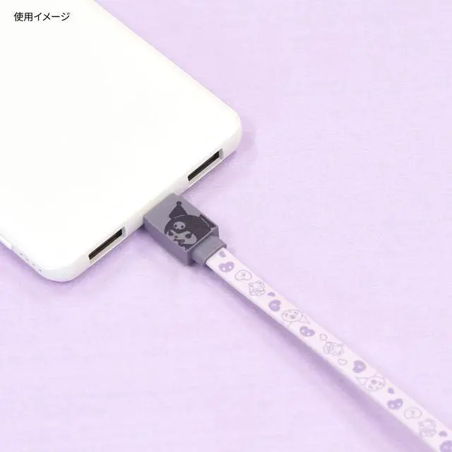 Alt view image 3 of 7 - Gourmandise Sanrio Characters USB Type-C Cable, Kuromi SANG-304KU