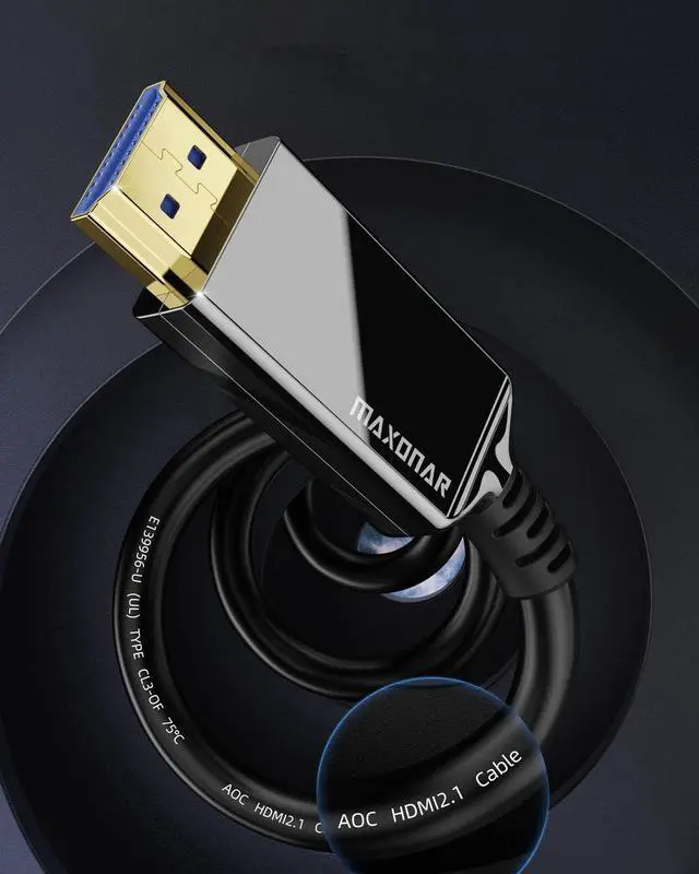 Alt view image 2 of 5 - HDMI Cable 2.1 Fiber Optic 15m 8K 48Gbps eARC 4K 120Hz High Speed Audio Video Cable