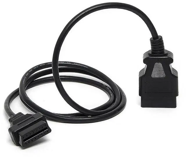 Alt view image 4 of 7 - Male to Female Connector 16PIN OBD OBD2 Car Diagnostic for ELM327 OBDII 16PIN Cable 1.5M 150CM 30CM Extension(30CM 1 to 2)