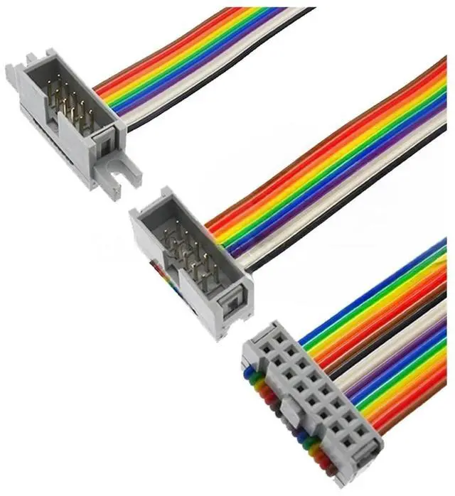 Main image of FC/DC3 2.54MM 10P/16P/20/26/30/34/40 Pin Pitch Flat Ribbon Male to Female PATA Hard Drive Data Extension Cable Verleng Kabel(Type-2,Length 2M,2x8 16P)