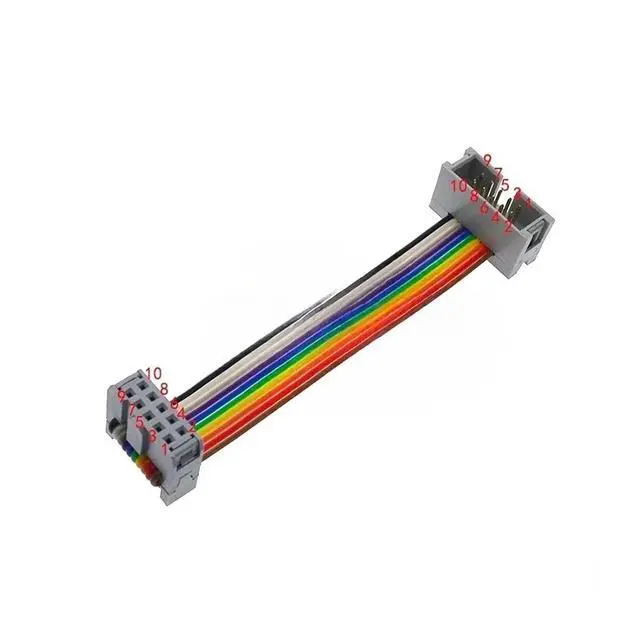 Alt view image 3 of 4 - FC/DC3 2.54MM 10P/16P/20/26/30/34/40 Pin Pitch Flat Ribbon Male to Female PATA Hard Drive Data Extension Cable Verleng Kabel(Type-2,Length 2M,2x8 16P)