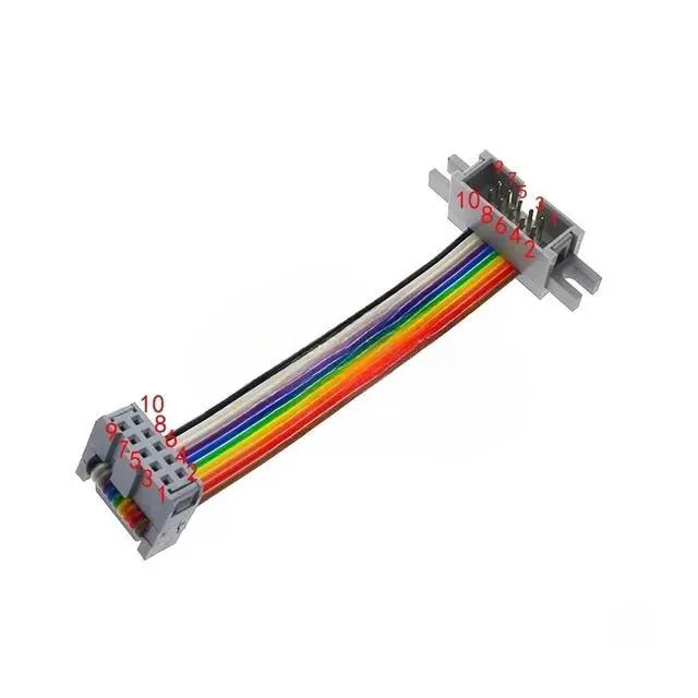 Alt view image 4 of 4 - FC/DC3 2.54MM 10P/16P/20/26/30/34/40 Pin Pitch Flat Ribbon Male to Female PATA Hard Drive Data Extension Cable Verleng Kabel(Type-2,Length 2M,2x8 16P)