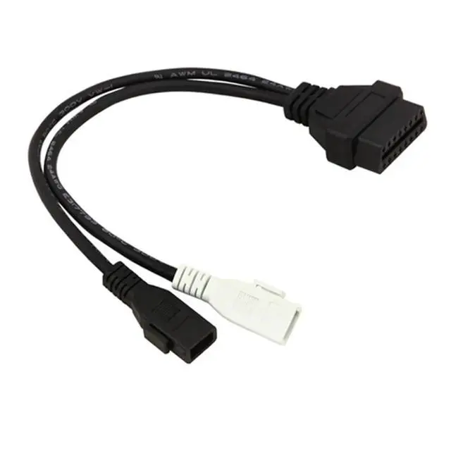 Alt view image 3 of 6 - for VAG Adapter for Audi 2X2 OBD2 Car Diagnostic Cable 2P+2P Fits for Audi 2X2Pin to OBD2 16Pin Female Connector for VAG