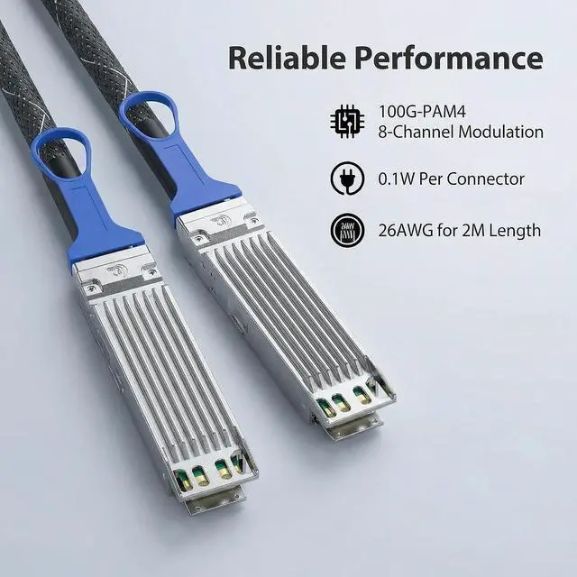 Alt view image 4 of 7 - 800Gb/s OSFP DAC Compatible for MCP4Y10-N00A, 8-Channel OSFP Fin-top to 800G Fin-top Cable,NDR Infiniband and Ethernet Solutions (800G OSFP, 1M)