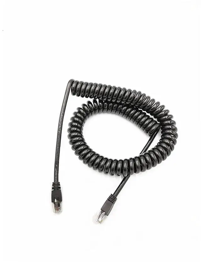 Main image of Spiral Spring Connector Ethernet Cable - 8 Core Gigabit Network Cable with Crystal Head,1pcs(Stretch 5meter)