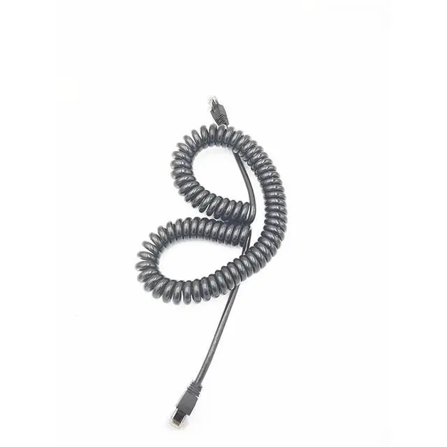 Alt view image 3 of 4 - Spiral Spring Connector Ethernet Cable - 8 Core Gigabit Network Cable with Crystal Head,1pcs(Stretch 5meter)