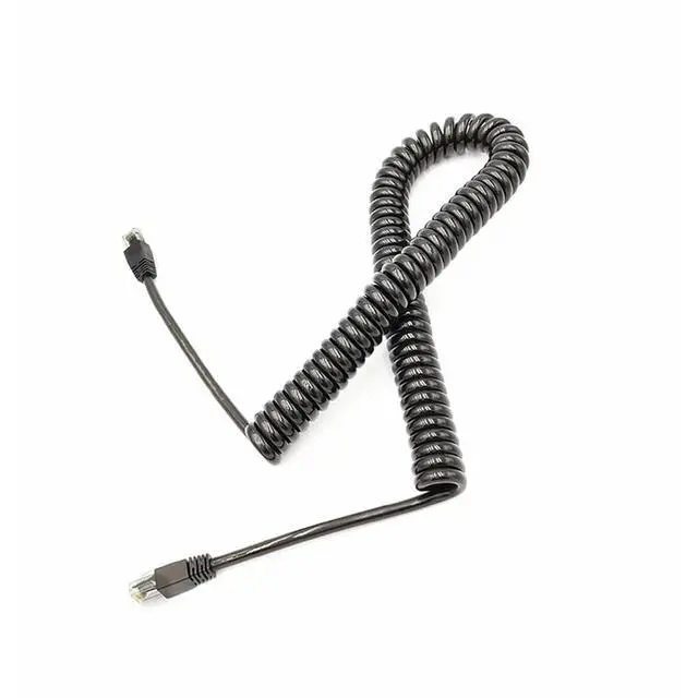 Alt view image 4 of 4 - Spiral Spring Connector Ethernet Cable - 8 Core Gigabit Network Cable with Crystal Head,1pcs(Stretch 5meter)