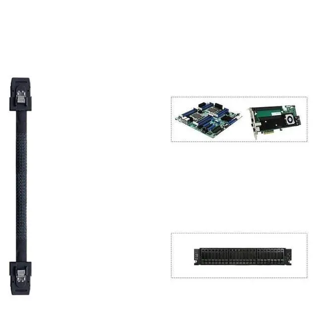 Alt view image 2 of 5 - S1A1S Cable,S1A1S to S1A1T1A,S1A1S to S1A1T1A adap S1A1S SFF-8087 to Cable MI-N/I SFF8087 36P 7P 12Gbps 50/60/70/80/1cm Hard Drive Data(0.5M)