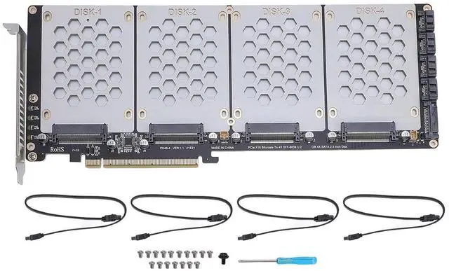 Main image of Kikumi Noennu.2 Nvme to Pcie 4.0 Adapter X8 SFF8639 2.5 Inch Hard Board Computer Internal Components