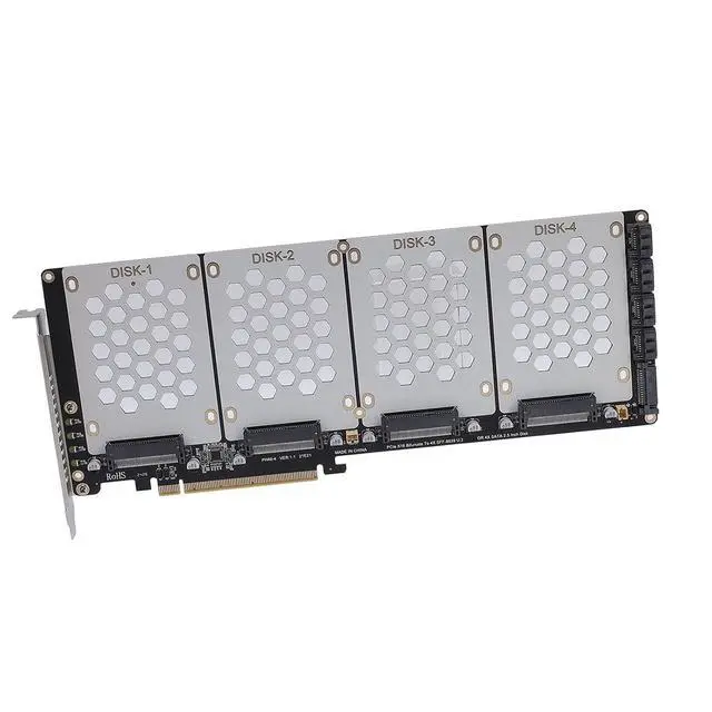 Alt view image 4 of 7 - Kikumi Noennu.2 Nvme to Pcie 4.0 Adapter X8 SFF8639 2.5 Inch Hard Board Computer Internal Components