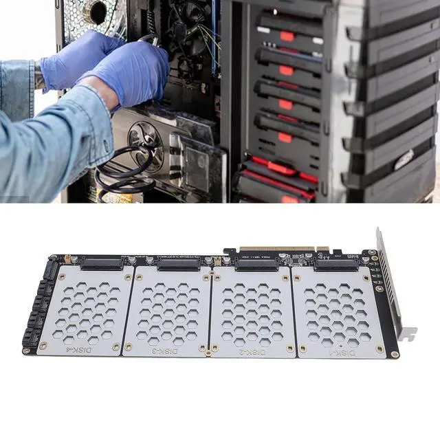 Alt view image 5 of 7 - Kikumi Noennu.2 Nvme to Pcie 4.0 Adapter X8 SFF8639 2.5 Inch Hard Board Computer Internal Components