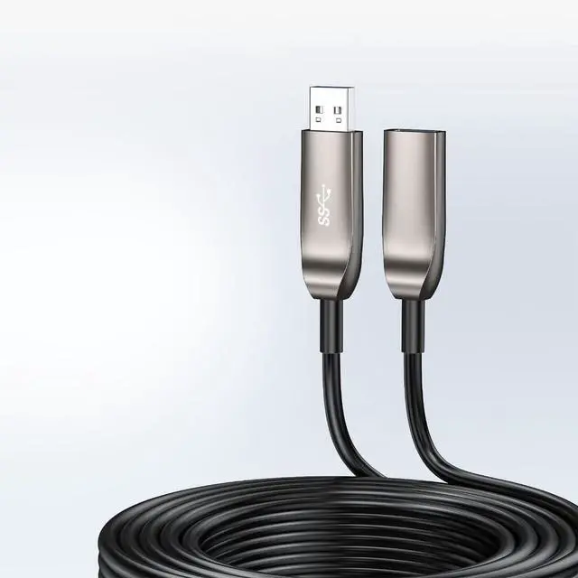 Alt view image 4 of 7 - Fast USB3.0 Fiber Opt Data Cable Male to Female Extension Fast Speed 15/20/50m