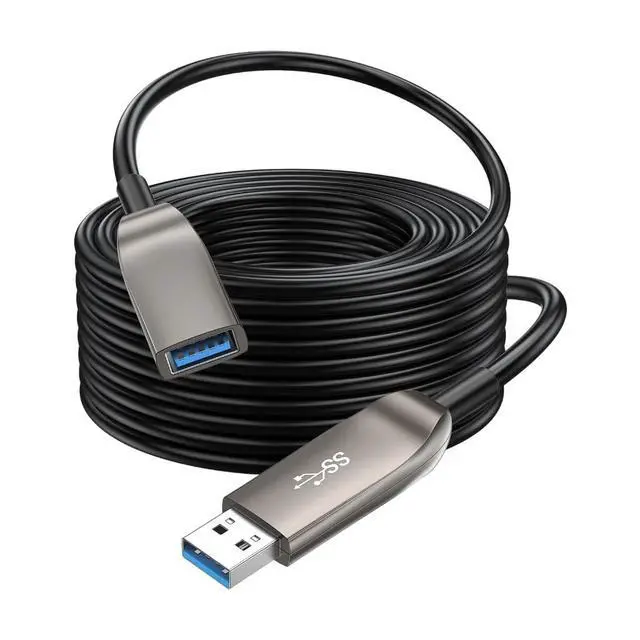 Alt view image 7 of 7 - Fast USB3.0 Fiber Opt Data Cable Male to Female Extension Fast Speed 15/20/50m