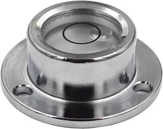 Alt view image 3 of 6 - Flange Spirit Level Bubble Bullseye Leveler with Base Horizontal Measuring Instrument Diameter 32mm High Temperature Resistance