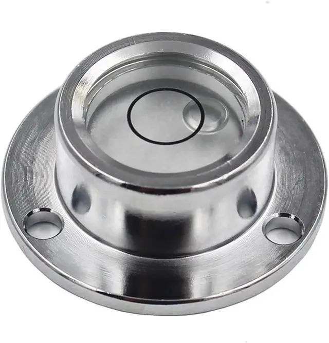 Alt view image 4 of 6 - Flange Spirit Level Bubble Bullseye Leveler with Base Horizontal Measuring Instrument Diameter 32mm High Temperature Resistance