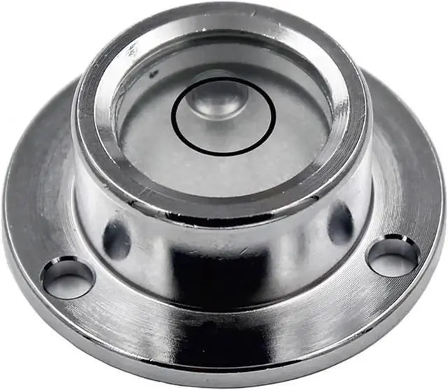 Alt view image 6 of 6 - Flange Spirit Level Bubble Bullseye Leveler with Base Horizontal Measuring Instrument Diameter 32mm High Temperature Resistance