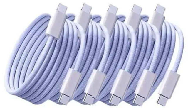 Main image of 5PCS 60W USB C Cable For tpe-c Cable Fast Cord Accessories(1m 5PCS,Purple)