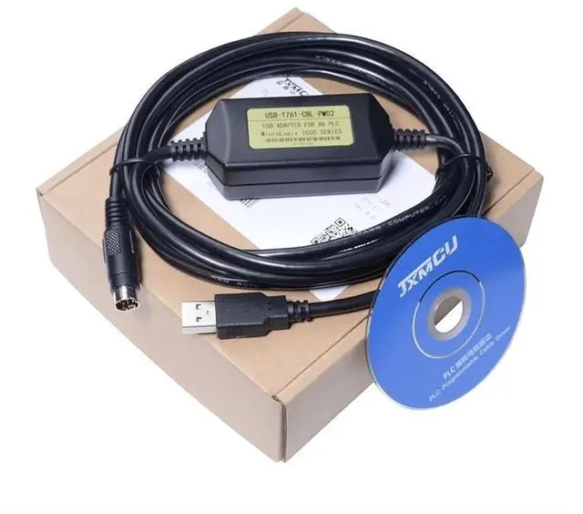 Main image of USB-1761-CBL-PM02 AB Micrologix 1000 1200 1500 Series USB PLC Programming Cable For Round 8 Pin