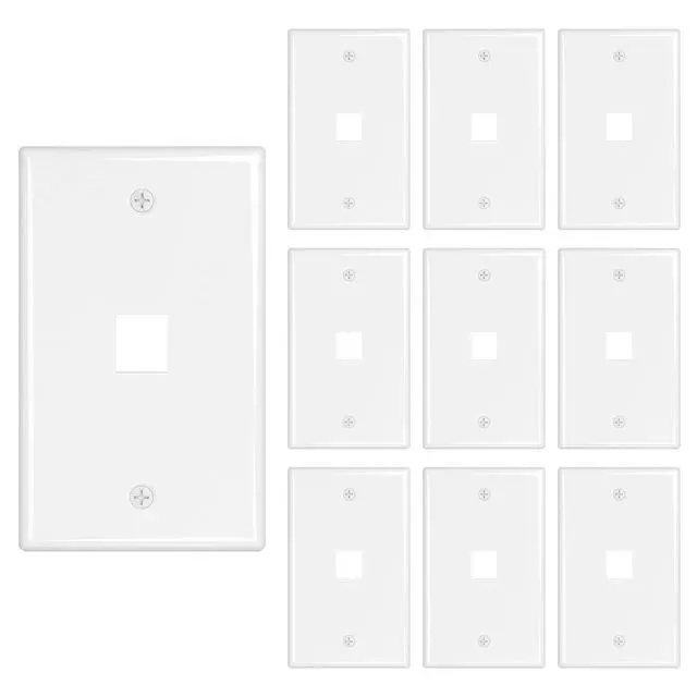 Alt view image 3 of 7 - iwillink RJ45 Cat6 Keystone Coupler 25-Pack and 1 Port Keystone Jack Wall Plate 10-Pack
