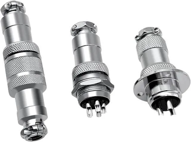 Alt view image 2 of 7 - 5pcs GX12 GX16 GX20 2 3 4 5 6 7 8 9 10Pin Male Female Butting Wire Cable Circular Aviation Socket Plug Panel Connector(GX20 Docking Male,3P)