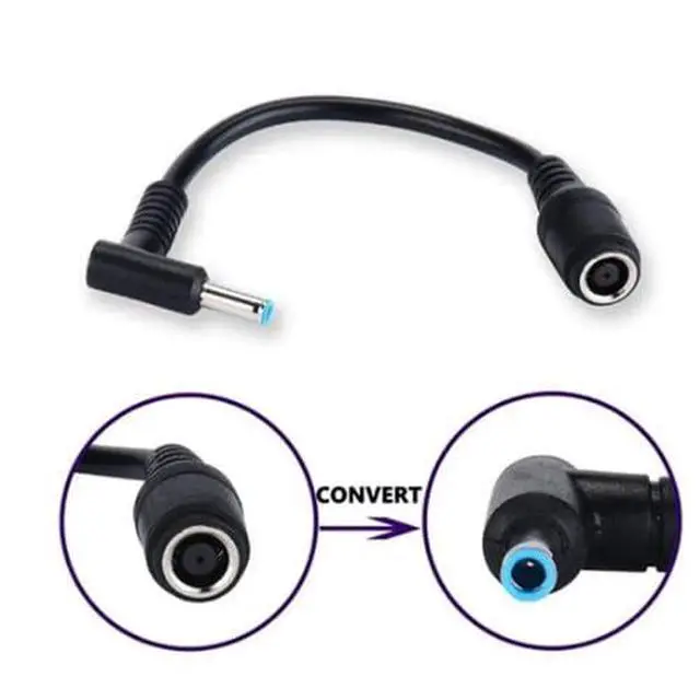 Alt view image 2 of 7 - 40pcs 7.4mm Round Jack to 4.5mm Plug End Power Converter Adapter Cable 17cm Black Color for HP Blue Tips Brand New