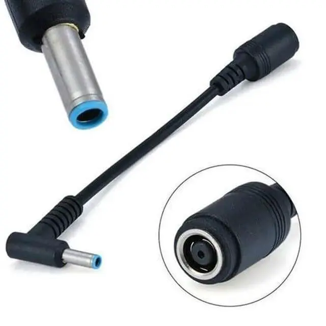 Alt view image 3 of 7 - 40pcs 7.4mm Round Jack to 4.5mm Plug End Power Converter Adapter Cable 17cm Black Color for HP Blue Tips Brand New