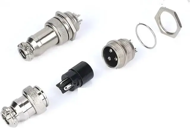 Alt view image 4 of 7 - 5/10/20 Packs GX12 GX16 GX20 Compatible Aviation Plug 2 3 4 5 6 7 8 9 10 12 14 15Pin M/F, Waterproof Circular Connector(GX12,20Sets (Male Female),4P)