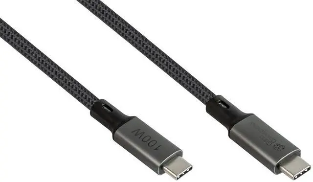 Main image of Good Connections USB 4.0 Gen. 2x2 Cable (20GBit/s, 100W, 8K @ 30Hz), USB-C Male to USB-C Male, Anthracite, 1.8 m