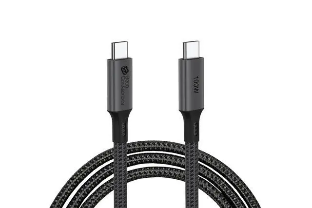 Alt view image 2 of 7 - Good Connections USB 4.0 Gen. 2x2 Cable (20GBit/s, 100W, 8K @ 30Hz), USB-C Male to USB-C Male, Anthracite, 1.8 m