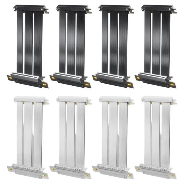 Alt view image 6 of 7 - PCIe 5.0 Risers Cable Double Reverse Layout 90 Degree for Computer Builds