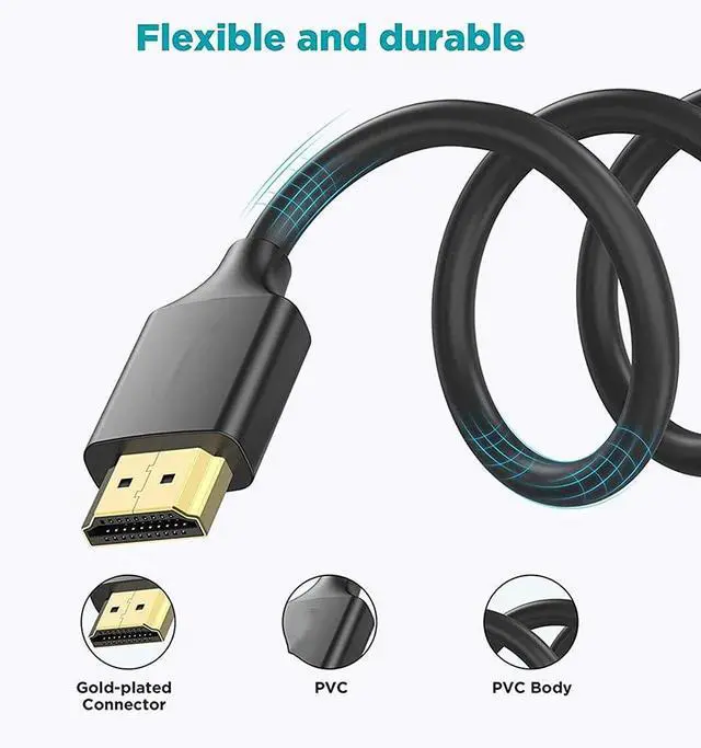 Alt view image 3 of 5 - 4K HDMI Cable Compatible HDMI 2.0 Adapter Laptops HDMI Splitter Digital Wire Cord (Color : As Shown, Size : 2m 6ft)